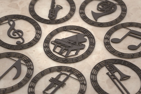 プチクリップ 楽器 音符 ブラック10個入り ブラスバンド お取り寄せ商品 ピアノ発表会 音楽会 ブラスバンド 吹奏楽部の記念品に