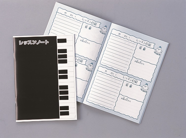 レッスンノート グリム 5冊パック ブラック お取り寄せ商品 音楽雑貨 音符 ピアノモチーフ 音符 ト音記号 ピアノ雑貨