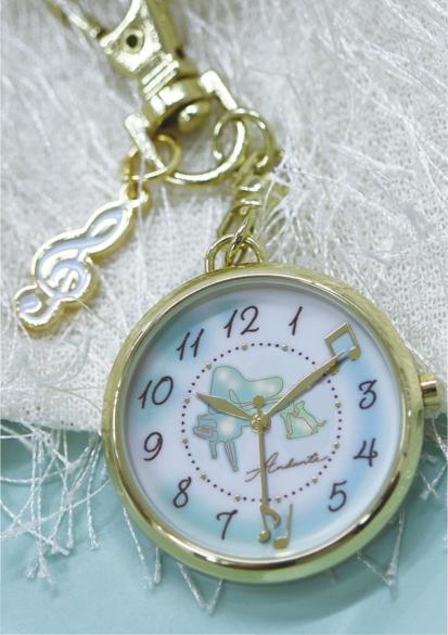 チャームウォッチ ねごとグランドピアノ お取り寄せ商品 引き出物 記念品  【音楽雑貨 音符・ピアノモチーフ】ト音記号 ピアノ雑貨ｃ