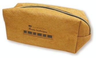 クラフト風ペンポーチ Music landscape ／ YOUKOU HOME お取り寄せ商品 引き出物 記念品 音楽雑貨 音符 ピアノモチーフ ト音記号 ピアノ雑貨