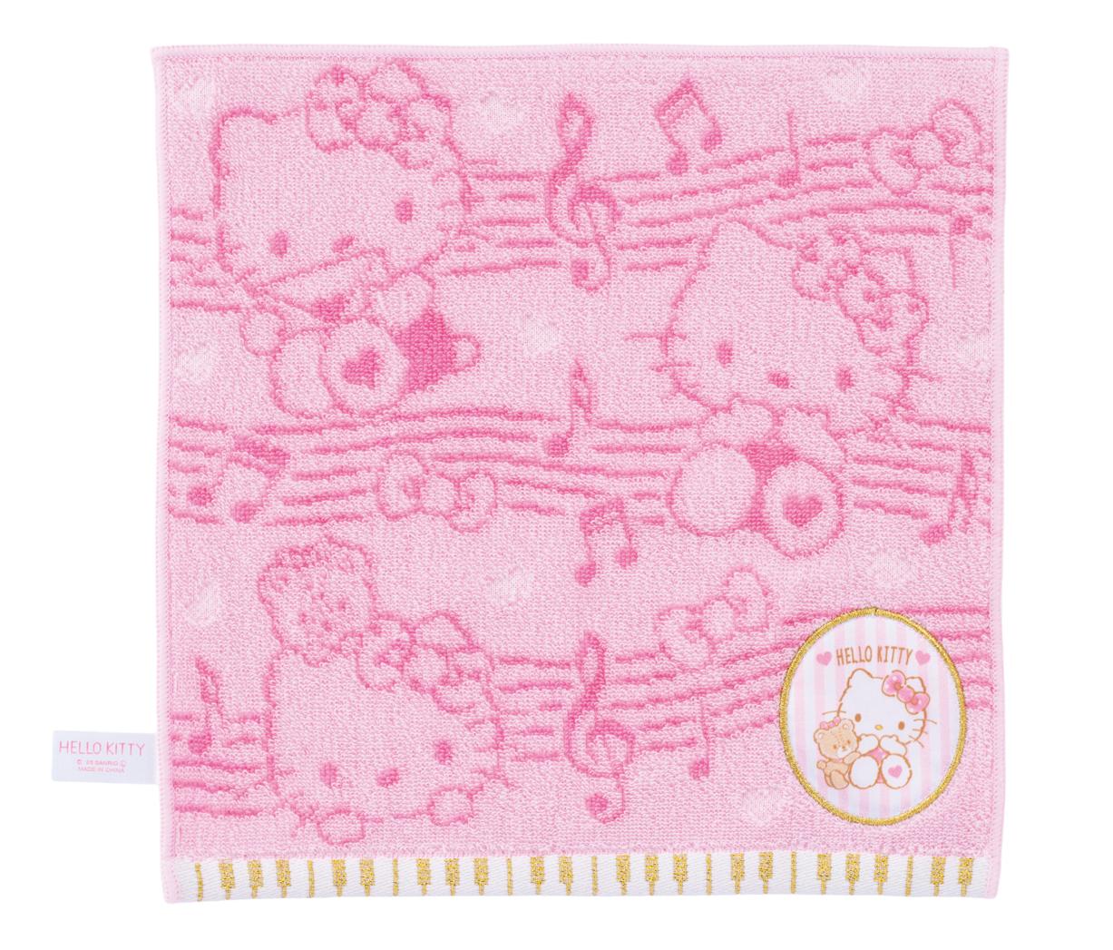 タオルハンカチ お取り寄せ商品 引き出物 記念品  【音楽雑貨 音符・ピアノモチーフ】ト音記号 ピアノ雑貨ｃ