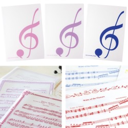 クリアファイル3枚セット　 ピアノ教室発表会記念品 音楽雑貨 吉澤 セトクラフト お取り寄せ商品 引き出物 記念品 音楽雑貨 音符 ピアノモチーフ ト音記号 ピアノ雑貨