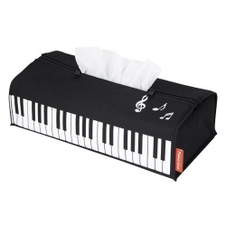 Piano line ポーチにもなるティッシュケース ※お取り寄せ商品 【音楽雑貨 音符・ピアノモチーフ】ト音記号 ピアノ雑貨