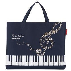 Piano line ハミングレッスンバッグ お取り寄せ商品 引き出物 記念品 音楽雑貨 音符 ピアノモチーフ ト音記号 ピアノ雑貨