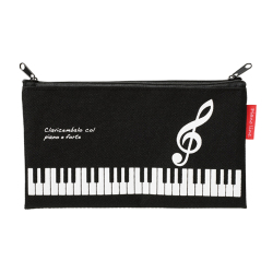Piano line 4ポケットペンケース(ト音記号)♪　※お取り寄せ商品 引き出物 記念品  【音楽雑貨 音符・ピアノモチーフ】ト音記号 ピアノ雑貨ｃ