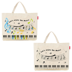 Piano line 太陽光で色が変わる！横型トート（メロディ）♪　※お取り寄せ商品 引き出物 記念品  【音楽雑貨 音符・ピアノモチーフ】ト音記号 ピアノ雑貨ｃ