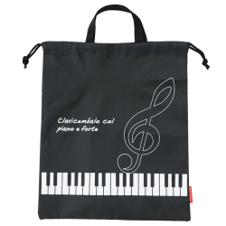 体操服袋♪　※お取り寄せ商品 引き出物 記念品  【音楽雑貨 音符・ピアノモチーフ】ト音記号 ピアノ雑貨ｃ