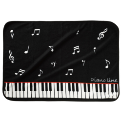 Piano line ブランケット お取り寄せ商品 引き出物 記念品 音楽雑貨 音符 ピアノモチーフ ト音記号 ピアノ雑貨 音楽グッズ