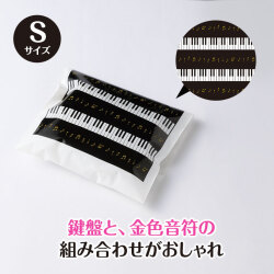 ラッピング用　平袋 5枚入り♪　※お取り寄せ商品 引き出物 記念品 音楽雑貨 音符 ピアノモチーフ ト音記号 ピアノ雑貨