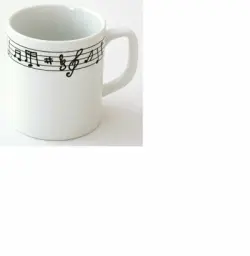 音符マグ お取り寄せ商品 引き出物 記念品 音楽雑貨 音符 ピアノモチーフ ト音記号 ピアノ雑貨 卒業記念 音楽グッズ