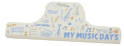 ワイドクリップ MY MUSIC DAYS 男の子記念品 ピアノ教室発表会記念品 お取り寄せ商品 引き出物 記念品 音楽雑貨 音符 ピアノモチーフ ト音記号 ピアノ雑貨