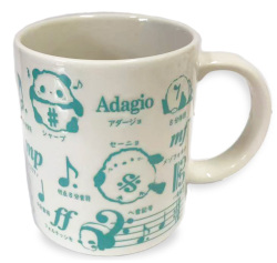 マグカップ お取り寄せ商品 引き出物 記念品  音楽雑貨 音符・ピアノモチーフト音記号 ピアノ雑貨ｃ