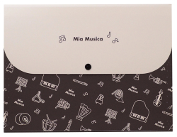 5ポケットフォルダー ミア ムジカ お取り寄せ商品 引き出物 記念品  【音楽雑貨 音符・ピアノモチーフ】ト音記号 ピアノ雑貨ｃ