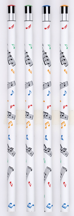 オンプケンバン鉛筆　HB♪　※お取り寄せ商品 引き出物 記念品 音楽雑貨 音符 ピアノモチーフ ト音記号 ピアノ雑貨