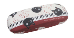 メガネケース クロス付き お取り寄せ商品 引き出物 記念品  【音楽雑貨 音符・ピアノモチーフ】ト音記号 ピアノ雑貨ｃ