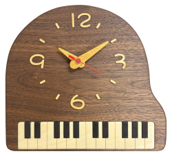 グランドピアノ掛時計  ピアノ教室発表会記念品 音楽雑貨 吉澤 セトクラフト お取り寄せ商品 引き出物 記念品 音楽雑貨 音符 ピアノモチーフ ト音記号 ピアノ雑貨