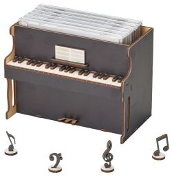 CDが入る収納ボックス ピアノパズル お取り寄せ商品 引き出物 記念品 音楽雑貨 音符 ピアノモチーフ ト音記号 ピアノ雑貨