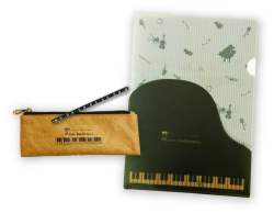 ペンケースセットC お取り寄せ商品 引き出物 記念品 音楽雑貨 音符 ピアノモチーフ ト音記号 ピアノ雑貨