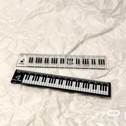 定規 鍵盤 cantabile  記念品 音楽雑貨 音符 ピアノモチーフ ト音記号 ピアノ雑貨