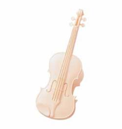 バイオリンクリップ アイボリー お取り寄せ商品 ピアノ発表会 ヴァイオリン教室 音楽会 ブラスバンド 吹奏楽部の記念品に