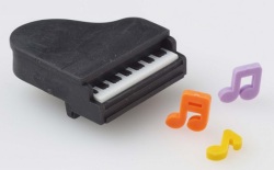 消しゴム ピアノ黒 ※お取り寄せ商品 【音楽雑貨 音符・ピアノモチーフ】ト音記号 ピアノ雑貨