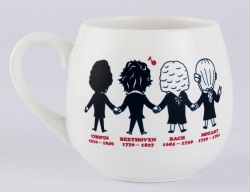 ブラボーマグ 手つなぎ お取り寄せ商品 音楽雑貨 音符 ピアノモチーフ ト音記号 ピアノ雑貨 作曲家 ラッピングが可愛い ピアノ教室発表会記念品