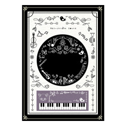 B5ノート Monochrome sound お取り寄せ商品 引き出物 記念品 音楽雑貨 音符 ピアノモチーフ ト音記号 ピアノ雑貨