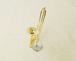 ミニチュア楽器 トロンボーン 1／6 スケール（ゴールド）お取り寄せ商品 楽器 音楽雑貨 吹奏楽