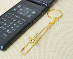 楽器キーホルダー トロンボーン お取り寄せ商品 楽器キーホルダー 音楽雑貨 ブラスバンド