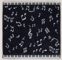 今治タオルハンカチ お取り寄せ商品 音楽雑貨 音符 ピアノモチーフ ト音記号 ピアノ雑貨 ピアノ教室発表会記念品