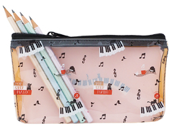 ペンケース POP STEP PIANO  お取り寄せ商品 引き出物 記念品  音楽雑貨 音符・ピアノモチーフト音記号 ピアノ雑貨