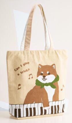 トートバッグ♪　※お取り寄せ商品 引き出物 記念品  【音楽雑貨 音符・ピアノモチーフ】ト音記号 ピアノ雑貨ｃ