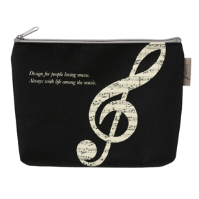 グラーヴェ シンプルポーチ お取り寄せ商 音楽雑貨 音符 ト音記号 小物グッズ 音楽雑貨 音楽雑貨 音符 楽器モチーフ Br ピアノ発表会 記念品 卒業記念 Br 音楽雑貨 カンタービレ