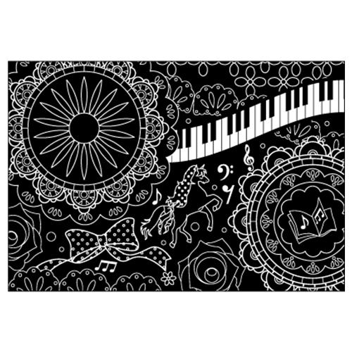 Piano line スクラッチアート♪※お取り寄せ商品 【音楽雑貨 音符