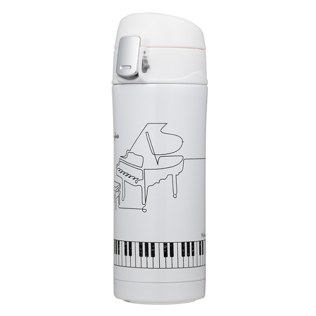 ワンプッシュ真空ステンレスボトル 340ml♪※お取り寄せ商品 【音楽雑貨