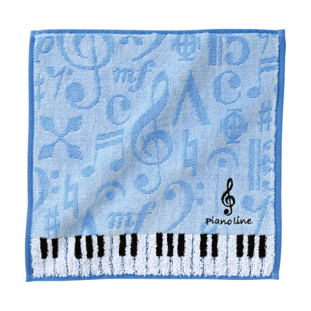 刺繍入りジャガードハンドタオル お取り寄せ商 【音楽雑貨 音符 ☆【ト
