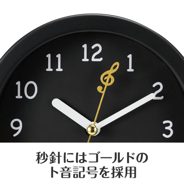 Piano line 2way 置き掛け時計 お取り寄せ商品 【音楽雑貨 音符 【ト音