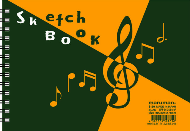 スケッチブック♪※お取り寄せ商 【音楽雑貨 音符 ☆【ト音記号・小物