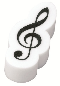 ト音記号立体消しゴム ホワイト ピアノ発表会記念品に最適 音楽 バレエ雑貨専門店 カンタービレ