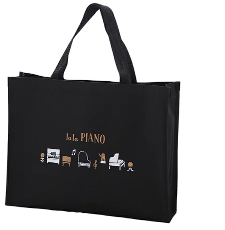 レッスンバッグ lala piano ララピアノ ピアノ教室発表会記念品 音楽雑貨 吉澤 セトクラフト お取り寄せ商品 引き出物 記念品 音楽雑貨 音符 ピアノモチーフ ト音記号 ピアノ雑貨