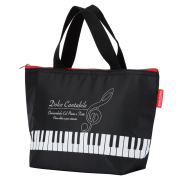Piano line 保冷ランチバッグ お取り寄せ商品 引き出物 記念品 音楽雑貨 音符 ピアノモチーフ ト音記号 ピアノ雑貨