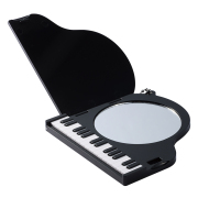 Piano line コンパクトミラー(グランドピアノ)♪　※お取り寄せ商品 引き出物 記念品 音楽雑貨 音符 ピアノモチーフ ト音記号 ピアノ雑貨