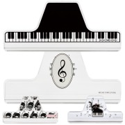 ミュージックブッククリップクリア  ピアノ教室発表会記念品 音楽雑貨 吉澤 セトクラフト お取り寄せ商品 引き出物 記念品 音楽雑貨 音符 ピアノモチーフ ト音記号 ピアノ雑貨