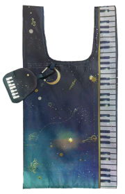 エコバッグ お取り寄せ商品 引き出物 記念品  音楽雑貨 音符・ピアノモチーフト音記号 ピアノ雑貨ｃ