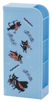 スリムペンスタンド　クロネコカルテット♪　※お取り寄せ商品 引き出物 記念品 音楽雑貨 音符 ピアノモチーフ ト音記号 ピアノ雑貨