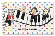 ブラボーミニスケッチブック♪　※お取り寄せ商品 引き出物 記念品 音楽雑貨 音符 ピアノモチーフ ト音記号 ピアノ雑貨