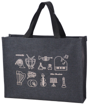 レッスンバッグ ミア ムジカ お取り寄せ商品 引き出物 記念品  【音楽雑貨 音符・ピアノモチーフ】ト音記号 ピアノ雑貨ｃ