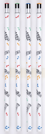 オンプケンバン鉛筆　HB♪　※お取り寄せ商品 引き出物 記念品 音楽雑貨 音符 ピアノモチーフ ト音記号 ピアノ雑貨