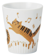 タンブラー TABBY'S MUSIC お取り寄せ商品 引き出物 記念品  【音楽雑貨 音符・ピアノモチーフ】ト音記号 ピアノ雑貨ｃ