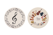 珪藻土コースター お取り寄せ商品 引き出物 記念品  【音楽雑貨 音符・ピアノモチーフ】ト音記号 ピアノ雑貨ｃ